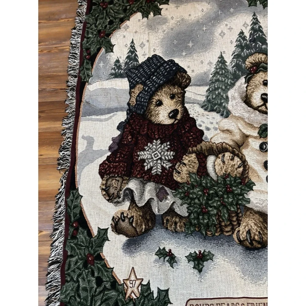 BOYDS BEARS 1997 Christmas Blanket/Throw 48